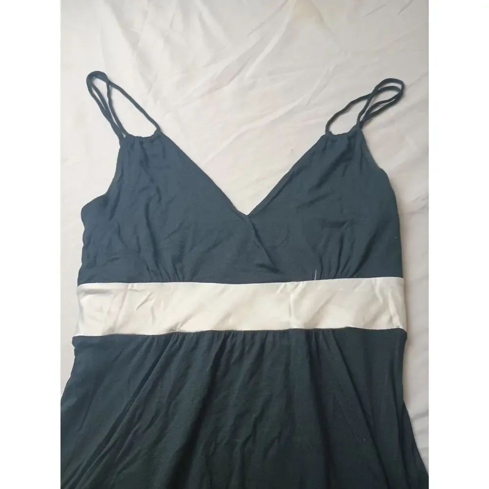 Express Baby‎ doll Mini Dress Women Size Medium Black White Sleeveless Office - Picture 2 of 5